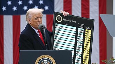 US President Donald Trump announcing reciprocal tariffs. (AFP) US President Donald Trump announcing reciprocal tariffs. (AFP)