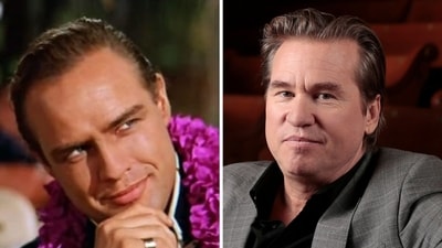 Val Kilmer (L) praised Marlon Brando (R) as ‘a genius and a gentleman’ despite alleged feud on set (IMDb, AP Photo/Mark Humphrey, File)