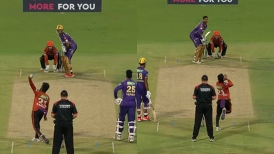 Kamindu Mendis picked up a wicket in SRH's match against KKR Kamindu Mendis picked up a wicket in SRH's match against KKR