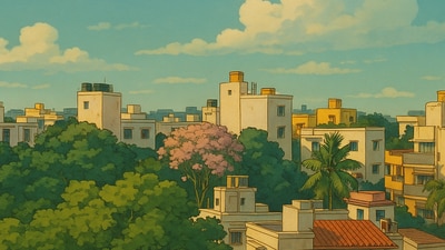 Bengaluru’s housing sales dropped 5% to 12,504 units between January and March 2025, as per a report by Knight Frank. (Representational Photo) ((Studio Ghibli style image created using ChatGPT)) Bengaluru’s housing sales dropped 5% to 12,504 units between January and March 2025, as per a report by Knight Frank. (Representational Photo) ((Studio Ghibli style image created using ChatGPT))