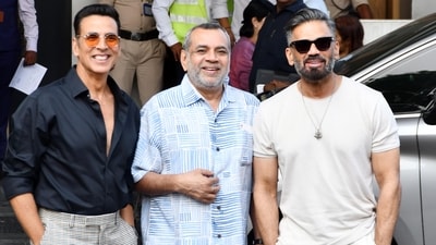A file photo of Akshay Kumar, Paresh Rawal, Suniel Shetty