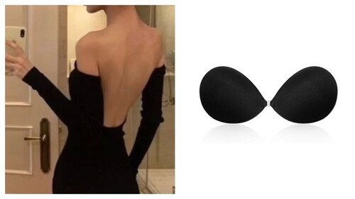 Adhesive bras add a lift as well. (Pinterest) Adhesive bras add a lift as well. (Pinterest)