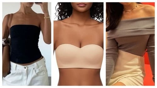 If you are wearing strapless tops, consider bandeau bras. (Pinterest) If you are wearing strapless tops, consider bandeau bras. (Pinterest)
