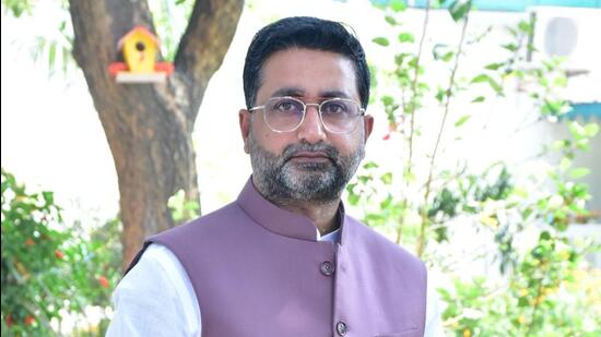 Uttar Pradesh minister of state for minority welfare, Muslim waqf and Haj Danish Azad Ansari. (HT Photo)