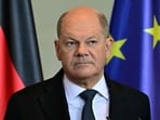German Chancellor Olaf Scholz attends a joint press conference with the King of Jordan at the Chancellery in Berlin, on April 3, 2025. (Photo by Tobias SCHWARZ / AFP) German Chancellor Olaf Scholz attends a joint press conference with the King of Jordan at the Chancellery in Berlin, on April 3, 2025. (Photo by Tobias SCHWARZ / AFP)