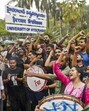Hyderabad: Students of the University of Hyderabad celebrate after the Supreme Court halted the felling of trees in 400 acres of forested land in the Kancha Gachibowli area, in Hyderabad, Thursday, April 3, 2025. (PTI Photo)(PTI04_03_2025_000546B) (PTI) Hyderabad: Students of the University of Hyderabad celebrate after the Supreme Court halted the felling of trees in 400 acres of forested land in the Kancha Gachibowli area, in Hyderabad, Thursday, April 3, 2025. (PTI Photo)(PTI04_03_2025_000546B) (PTI)
