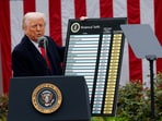 U.S. President Donald Trump delivers remarks on tariffs in the Rose Garden at the White House in Washington, D.C., U.S., April 2, 2025. REUTERS/Carlos Barria/File Photo