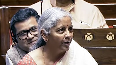 Union Finance Minister Nirmala Sitharaman speaks in the Rajya Sabha during the Budget session of Parliament, in New Delhi. (ANI) Union Finance Minister Nirmala Sitharaman speaks in the Rajya Sabha during the Budget session of Parliament, in New Delhi. (ANI)