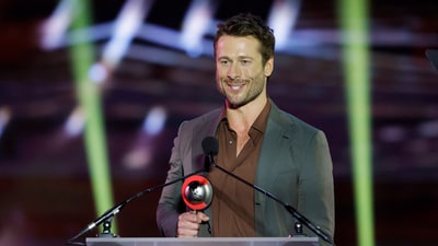 Glen Powell accepts the Star of the Year award at the Big Screen Achievement Awards during CinemaCon, the official convention of Cinema United, in Las Vegas, Nevada, U.S., April 3, 2025. REUTERS/Steve Marcus (REUTERS)