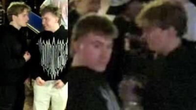 Images of the two suspects believed to be involved in the vandalisation of a Hindu temple in Georgetown, Ontario, in the early hours of March 30. (Halton Regional Police) Images of the two suspects believed to be involved in the vandalisation of a Hindu temple in Georgetown, Ontario, in the early hours of March 30. (Halton Regional Police)