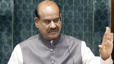 Lok Sabha Speaker Om Birla said Sonia Gandhi’s remarks were not in accordance with the dignity of parliamentary democracy. (Sansad TV/ANI) Lok Sabha Speaker Om Birla said Sonia Gandhi’s remarks were not in accordance with the dignity of parliamentary democracy. (Sansad TV/ANI)