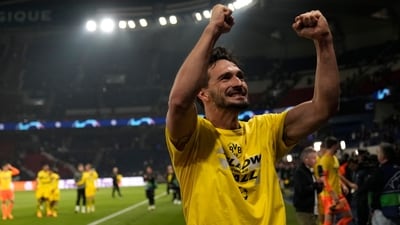 Roma defender Mats Hummels, who won the 2014 World Cup with Germany, is set to retire at the end of the season. (AP) Roma defender Mats Hummels, who won the 2014 World Cup with Germany, is set to retire at the end of the season. (AP)