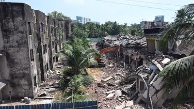 Old, unoccupied buildings in the colony have been razed to make way for construction of a new HC complex. (Hindustan Times) Old, unoccupied buildings in the colony have been razed to make way for construction of a new HC complex. (Hindustan Times)