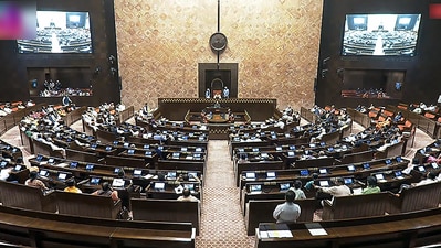 The House dispersed at 4 am to reconvene at 11 am on the same day, which was described as a "rare occasion" by Jagdeep Dhankar before adjourning the session. in pic: Proceedings of Rajya Sabha underway during the Budget Session. (PTI) The House dispersed at 4 am to reconvene at 11 am on the same day, which was described as a "rare occasion" by Jagdeep Dhankar before adjourning the session. in pic: Proceedings of Rajya Sabha underway during the Budget Session. (PTI)