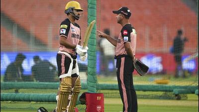 Punjab Kings captain Shreyas Iyer and head coach Ricky Ponting. (PTI) Punjab Kings captain Shreyas Iyer and head coach Ricky Ponting. (PTI)