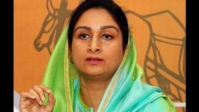 Shiromani Akali Dal (SAD) leader and Bathinda parliamentarian Harsimrat Kaur Badal (HT File)