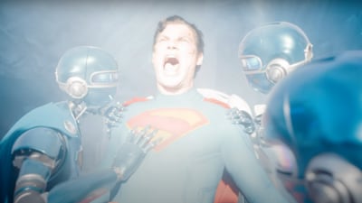 Superman stars David Corenswet in the title role. Superman stars David Corenswet in the title role.