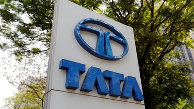 A Tata Motors logo is pictured outside the company showroom in Mumbai, India. (Reuters file photo)
