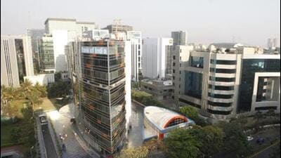 View of BKC from Wockhardt terrace, BKC, Bandra in Mumbai. View of BKC from Wockhardt terrace, BKC, Bandra in Mumbai.