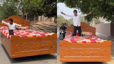 A West Bengal man’s motorised ‘bed car’ went viral. (Instagram/noyabsk53) A West Bengal man’s motorised ‘bed car’ went viral. (Instagram/noyabsk53)