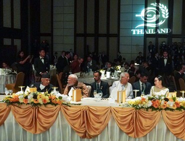 Prime Minister Narendra Modi, Nepal Prime Minister K P Sharma Oli, Bangladesh Chief Adviser Muhammad Yunus and other dignitaries at the dinner hosted by Thailand Prime Minister Paetongtarn Shinawatra for leaders of the BIMSTEC grouping, in Bangkok on Thursday. (ANI) Prime Minister Narendra Modi, Nepal Prime Minister K P Sharma Oli, Bangladesh Chief Adviser Muhammad Yunus and other dignitaries at the dinner hosted by Thailand Prime Minister Paetongtarn Shinawatra for leaders of the BIMSTEC grouping, in Bangkok on Thursday. (ANI)