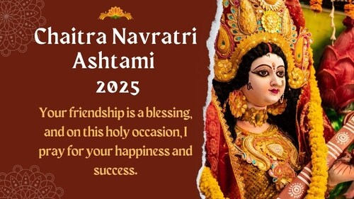 Happy Chaitra Navratri Ashtami 2025! (Image by Canva) Happy Chaitra Navratri Ashtami 2025! (Image by Canva)