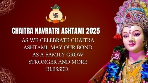 Happy Chaitra Navratri Ashtami 2025! (Image by Canva) Happy Chaitra Navratri Ashtami 2025! (Image by Canva)