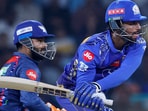 Tilak Varma struggled through his innings of 25(24) against LSG at Ekana Stadium