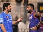 Hardik Pandya had a word with MS Dhoni during the training session ahead of the CSK vs MI clash. Hardik Pandya had a word with MS Dhoni during the training session ahead of the CSK vs MI clash.
