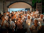 Catholic nuns joins others as they hold candles while offering prayers for the country and also victims of the recent earthquake in Myanmar after a religious procession in observance of lent, in Quezon city, Philippines Friday, April 4, 2025. Catholic nuns joins others as they hold candles while offering prayers for the country and also victims of the recent earthquake in Myanmar after a religious procession in observance of lent, in Quezon city, Philippines Friday, April 4, 2025.