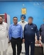 The accused after being caught red-handed in Kaithal on Thursday. (HT Photo)