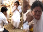 Manoj Kumar's wife breaks down as she gives last respects to late actor.