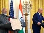 US President Donald Trump and Prime Minister Narendra Modi during a joint press conference in the East Room of the White House in Washington DC on February 13, 2025. US President Donald Trump and Prime Minister Narendra Modi during a joint press conference in the East Room of the White House in Washington DC on February 13, 2025.