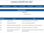 Rajasthan Pashu Parichar result is available on RSSB website(Screenshot, official website)