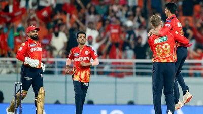 For PBKS, Lockie Ferguson struck twice. (Surjeet Yadav) For PBKS, Lockie Ferguson struck twice. (Surjeet Yadav)