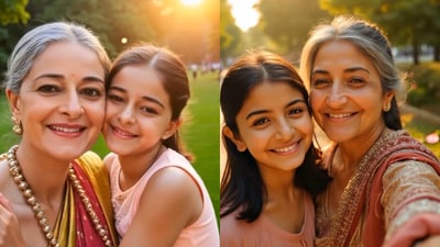 While Anushka Sharma looks completely unrecognisable, fans feel Ananya Panday’s AI edits are the most realistic ones as she looks equally adorable in both the versions. (Instagram) While Anushka Sharma looks completely unrecognisable, fans feel Ananya Panday’s AI edits are the most realistic ones as she looks equally adorable in both the versions. (Instagram)