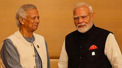 Bangladesh chief adviser Muhammad Yunus and Prime Minister Narendra Modi met for the first time since the ouster of the Sheikh Hasina government in student-led protests last August on the margins of the Bimstec Summit in Bangkok (AFP) Bangladesh chief adviser Muhammad Yunus and Prime Minister Narendra Modi met for the first time since the ouster of the Sheikh Hasina government in student-led protests last August on the margins of the Bimstec Summit in Bangkok (AFP)