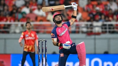 Riyan Parag (43*) added the finishing touches as RR posted 205/4 in 20 overs. (AFP) Riyan Parag (43*) added the finishing touches as RR posted 205/4 in 20 overs. (AFP)