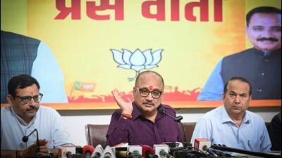 Delhi BJP president Virendra Sachdeva. (Sanchit Khanna/HT Photo) Delhi BJP president Virendra Sachdeva. (Sanchit Khanna/HT Photo)