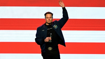 The Tesla and SpaceX CEO, Elon Musk, was being interviewed by the League party leader, Matteo Salvini. (REUTERS File)