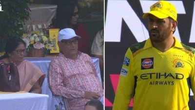 MS Dhoni's parents attend CSK's match against DC (X) MS Dhoni's parents attend CSK's match against DC (X)