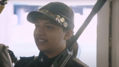 India’s Sift Kaur Samra after she won the women’s 50m rifle three positions event at the Beunos Aires World Cup. (HT Photo) India’s Sift Kaur Samra after she won the women’s 50m rifle three positions event at the Beunos Aires World Cup. (HT Photo)