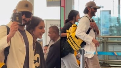 Mahesh Babu and Sitara Ghattamaneni were spotted heading on a vacation. (Instagram: Artistrybuzz) Mahesh Babu and Sitara Ghattamaneni were spotted heading on a vacation. (Instagram: Artistrybuzz)