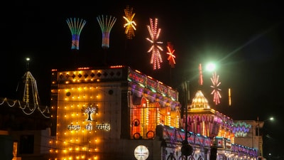 An illuminated Poddareshwar Ram Temple ahead of Ram Navami festival celebration, in Nagpur. (PTI) An illuminated Poddareshwar Ram Temple ahead of Ram Navami festival celebration, in Nagpur. (PTI)