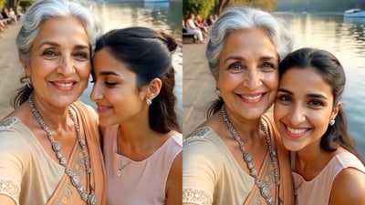 While some found old Parineeti to look like Waheeda Rehmaan, others thought she looked for like Sharmila Tagore. However, the picture is nothing less than adorable. (Instagram) While some found old Parineeti to look like Waheeda Rehmaan, others thought she looked for like Sharmila Tagore. However, the picture is nothing less than adorable. (Instagram)