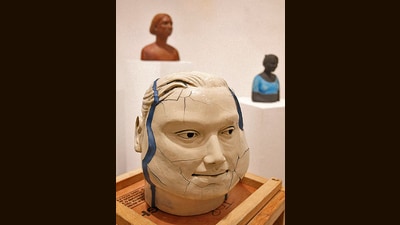 Stuti Jain’s sculpture Study in Liminality, which exploded in a kiln, missed the exhibition too, but sold at another event. Stuti Jain’s sculpture Study in Liminality, which exploded in a kiln, missed the exhibition too, but sold at another event.