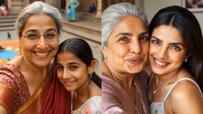Fans couldn’t stop gushing over Vidya Balan and Priyanka Chopra, calling them stunning in both versions. (Instagram) Fans couldn’t stop gushing over Vidya Balan and Priyanka Chopra, calling them stunning in both versions. (Instagram)