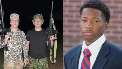 Austin Metcalf's photo with rifles surfaced on social media (Instagram/Austin Metcalf) Austin Metcalf's photo with rifles surfaced on social media (Instagram/Austin Metcalf)