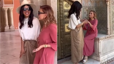 Priyanka Chopra turns heads in Jaipur with her elegant ensemble. (Instagram/@lucia_silvestri) Priyanka Chopra turns heads in Jaipur with her elegant ensemble. (Instagram/@lucia_silvestri)