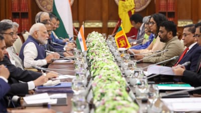 The defence pact is among seven key agreements signed by the two sides following wide-ranging talks between PM Modi and Sri Lankan President Anura Kumara Dissanayake on Saturday. (X/@narendramodi) The defence pact is among seven key agreements signed by the two sides following wide-ranging talks between PM Modi and Sri Lankan President Anura Kumara Dissanayake on Saturday. (X/@narendramodi)